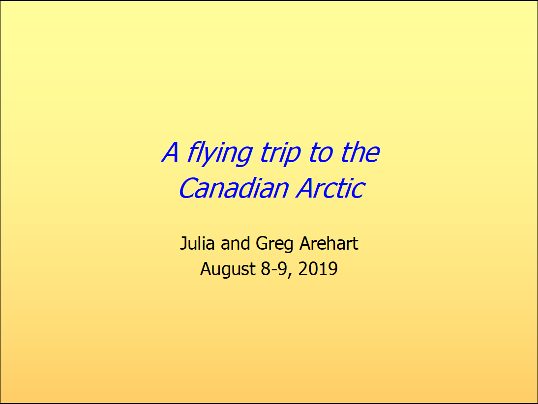 Arctic Flight - SLide Deck